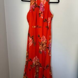 Donna Morgan Red Floral Dress